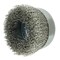 Weiler 4" Crimped Wire Cup Brush .020" Stainless Steel Fill 5/8"-11 UNC Nut 14126 - alternate 2